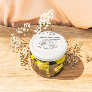 Kozie koreczki w czosnku niedźwiedzim