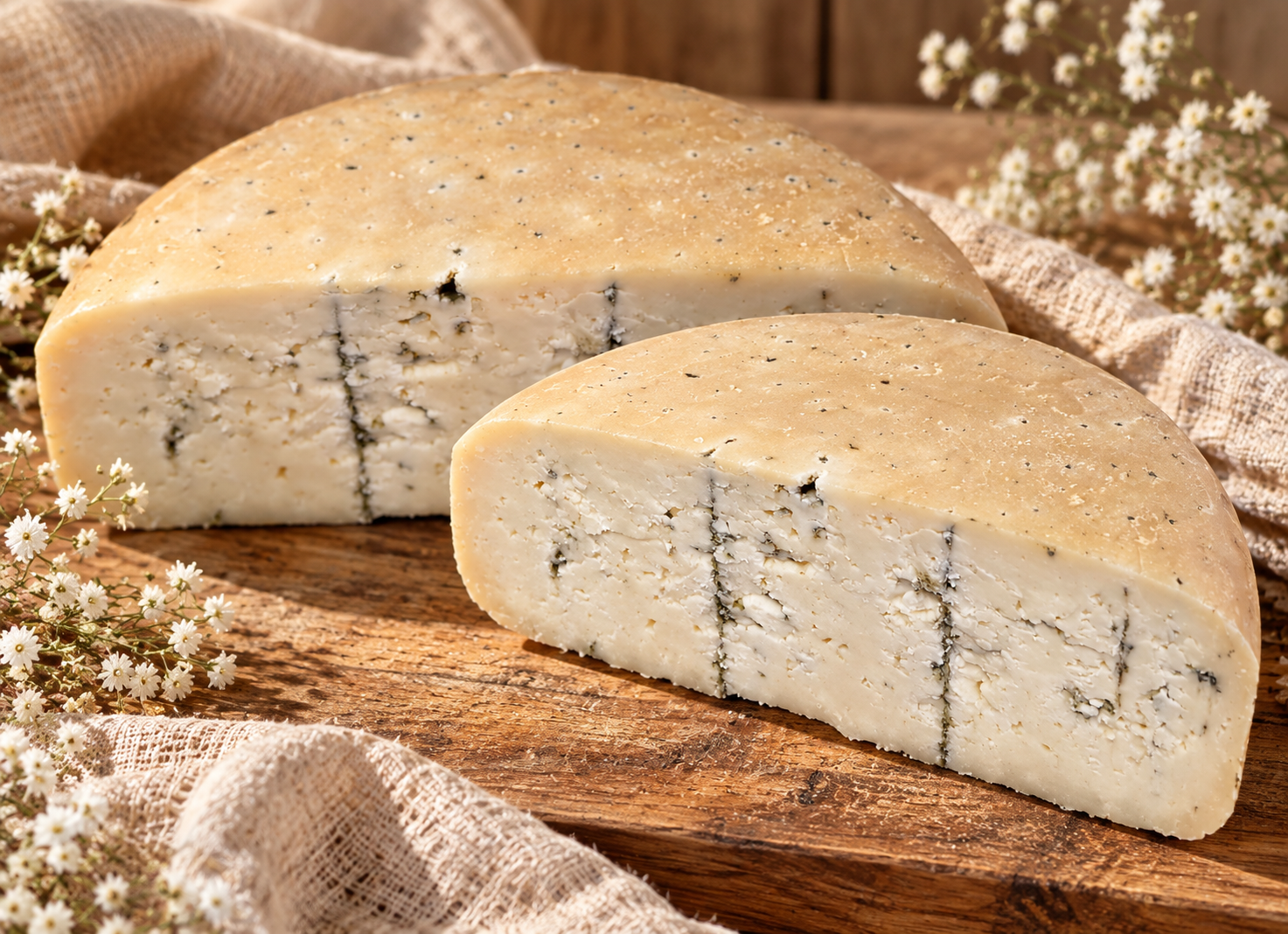 Gouda kozia z przerostem pleśni
